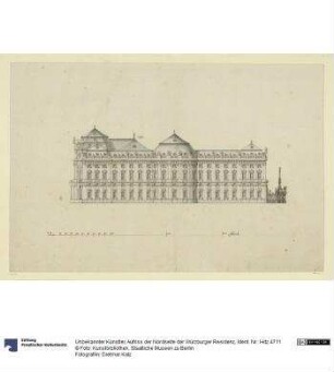 Aufriss der Nordseite der Würzburger Residenz