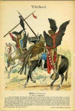 Uniformdarstellung, Reiter der Deliler, Türkei, 1501/1700.