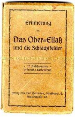 Postkartenleporello mit Ansichten aus dem Ober-Elsaß