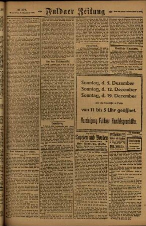 Zweite Ausgabe vom Donnerstag, den 02. Dezember 1920.