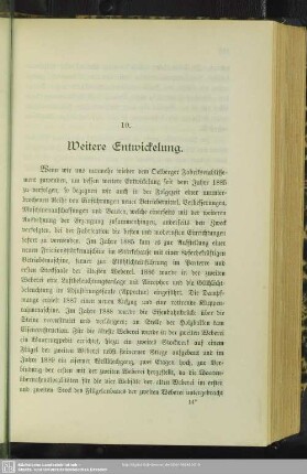 10. Weitere Entwickelung
