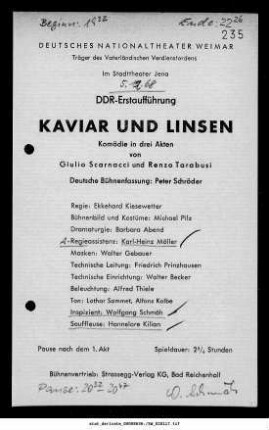Kaviar und Linsen