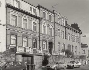 Mylau, Wohnhäuser : Mylau. Wohnhäuser, Ernst-Thälmann-Straße 23/25. Straßenansicht