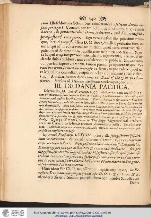 III. DE DANIA PACIFICA.