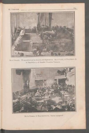 En la Cámara de Representantes. Sesión inaugural. - [Fotografía]