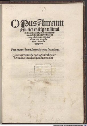 OPus Aureum Musice castigatissimu[m] de Gregoriana & figuratiua atq[ue] contrapu[n]cto Simplici percom[m]ode tractans om[n]ib[us] cantu oblectantibus vtile & necessarium e diuersis excerptum