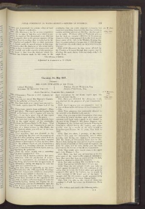 Thursday, 9th May 1867.