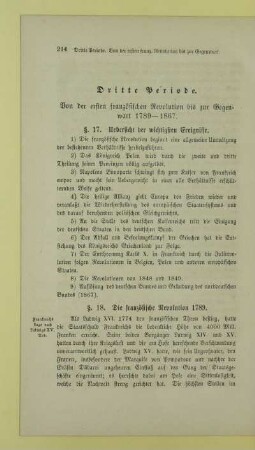 17. Uebersicht der wichtigsten Ereignisse
