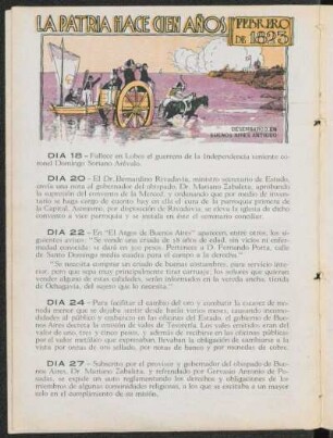 La patria hace cien años : Desembarcó en Buenos Aires antiguo