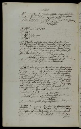 Abschriftliche Mitteilung der Urlaubsgenehmigung für Professor Sartorius von Waltershausen.
