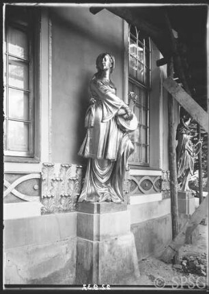 Potsdam, Chinesisches Haus, Figuren, Blick auf Gitarrenspielerin.