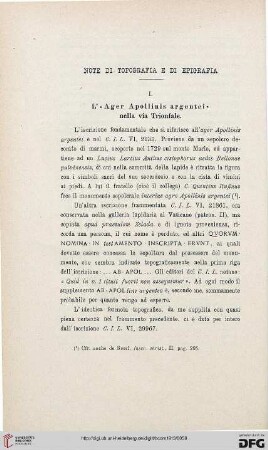 41: Note di topografia e di epigrafia