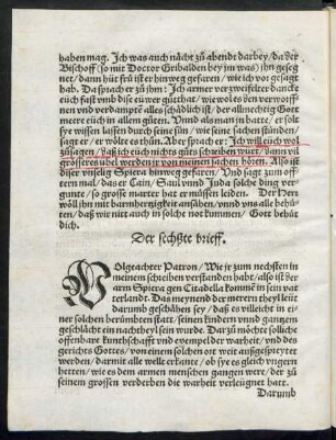Der sechßte brieff.