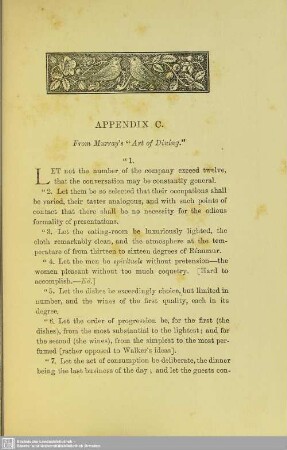 Appendix C. From Murray's "Art of Dining."