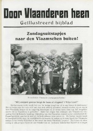 Door Vlaanderen heen - geïllustreerd bijblad: Zondagsuitstapjes naar den Vlaamschen buiten!