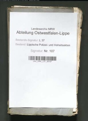 Kontrolle der (Hohl)maße und Projekt der Akziseeinrichtung in den Städten