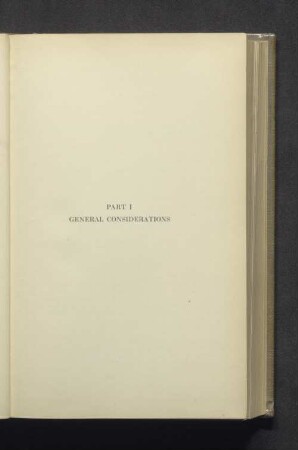 Part I General considerations
