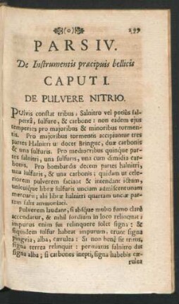Caput I. De Pulvere Nitrio.