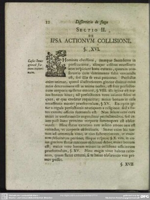 Sectio II. De Ipsa Actionum Collisione
