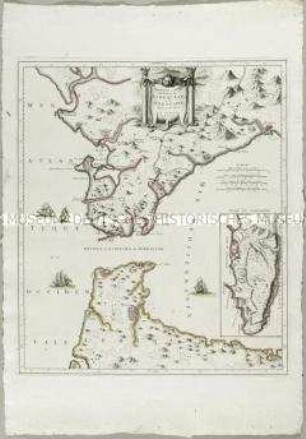 Nouvelle Carte du Détroit de Gibraltar et de I'Isle de Cadix. Mit einer Nebenkarte: Plan de Gibraltar