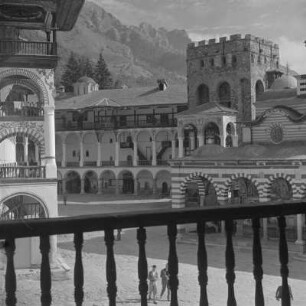Das Kloster des heiligen Iwan von Rila, ein orthodoxes Kloster im Rila-Gebirge im südwestlichen Bulgarien