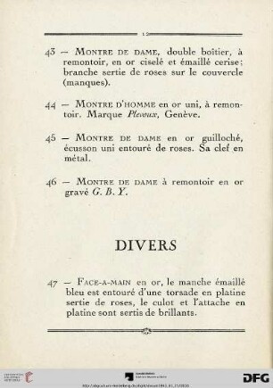 Divers  (Nr.47-71)
