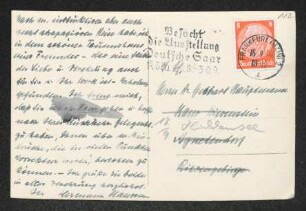 Brief von Hermann Haussmann an Gerhart Hauptmann