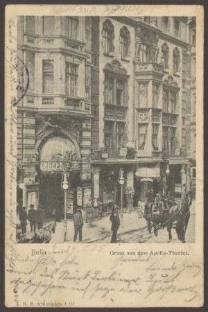 Ansichtskarte „Gruss aus dem Apollo-Theater“, Friedrichstraße