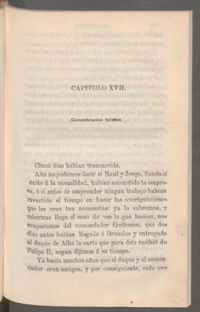 Capítulo XVII. - Coincidencias fatales.
