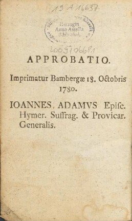 Approbatio