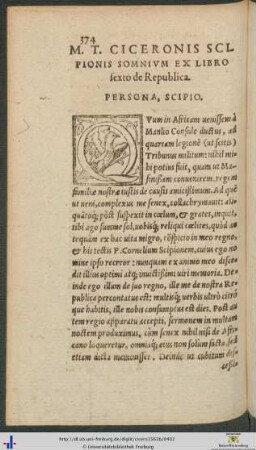 Marci Tullii Ciceronis Scipionis Somnium