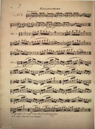 Trois airs russes variés pour le violon, accompagné d'un second violon, alto & violoncelle : oeuvre 11