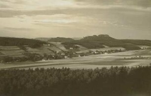 Elbsandsteingebirge. Blick vom Quirle nach Pfaffendorf
