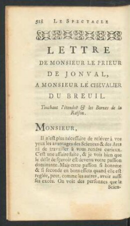 Lettre de M. le Prieur de Jonval, [...]