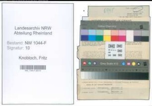 Entnazifizierung Fritz Knobloch , geb. 19.04.1890 (Regierungsrat)
