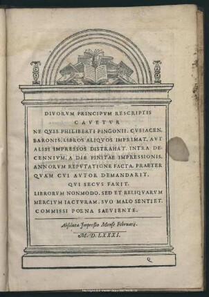 Divorum Principum Rescriptis Cavetur ...