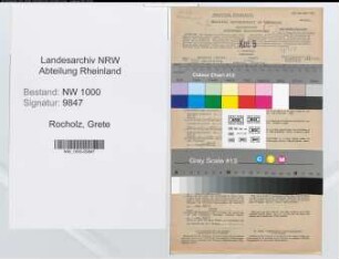 Entnazifizierung Grete Rocholz, geb. 04.11.1904 (Bueroangest.)