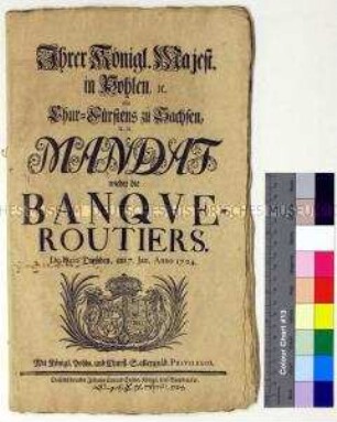 Mandat von Friedrich August I. Kurfürst von Sachsen gegen kaufmännischen Betrug und betrügerischen Bankrott