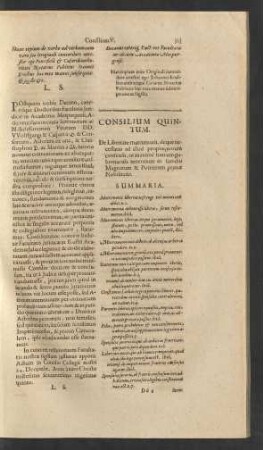 Consilium Quintum.