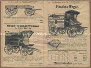 Geschäftswagen / Coupé-Transportwagen für Milch, Bier etc./ Flaschen-Wagen / Flaschenkasten