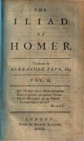 The Iliad of Homer, 2