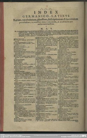 Index Germanico-Latinus