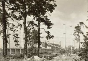 Lübbenau, Großkraftwerk im Bau