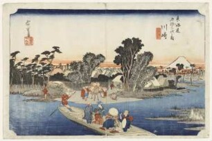 Kawasaki. Rokugō tōsen, Blatt 3 der Folge "53 Stationen entlang des Tōkaidō-Weges"
