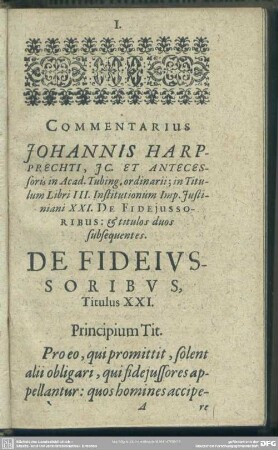 De Fideiussoribus