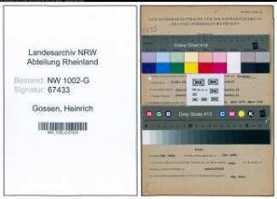 Entnazifizierung Heinrich Gossen, geb. 10.05.1907 (Schneider)