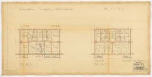 Wohnhausbebauung Werbergstraße, Berlin-Tempelhof: Typ 10 und Typ 11: Geschoss Grundriss 1:100