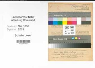 Entnazifizierung Josef Schulte , geb. 29.04.1915 (Landwirt)