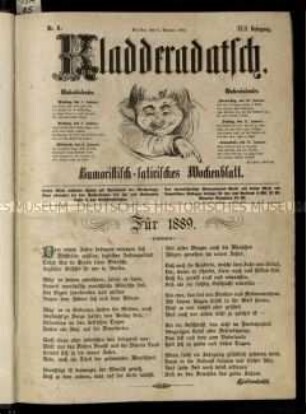 Satirezeitschrift "Kladderadatsch". 42. Jahrgang 1889