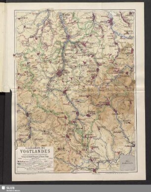 Schulhandkarte des Vogtlandes